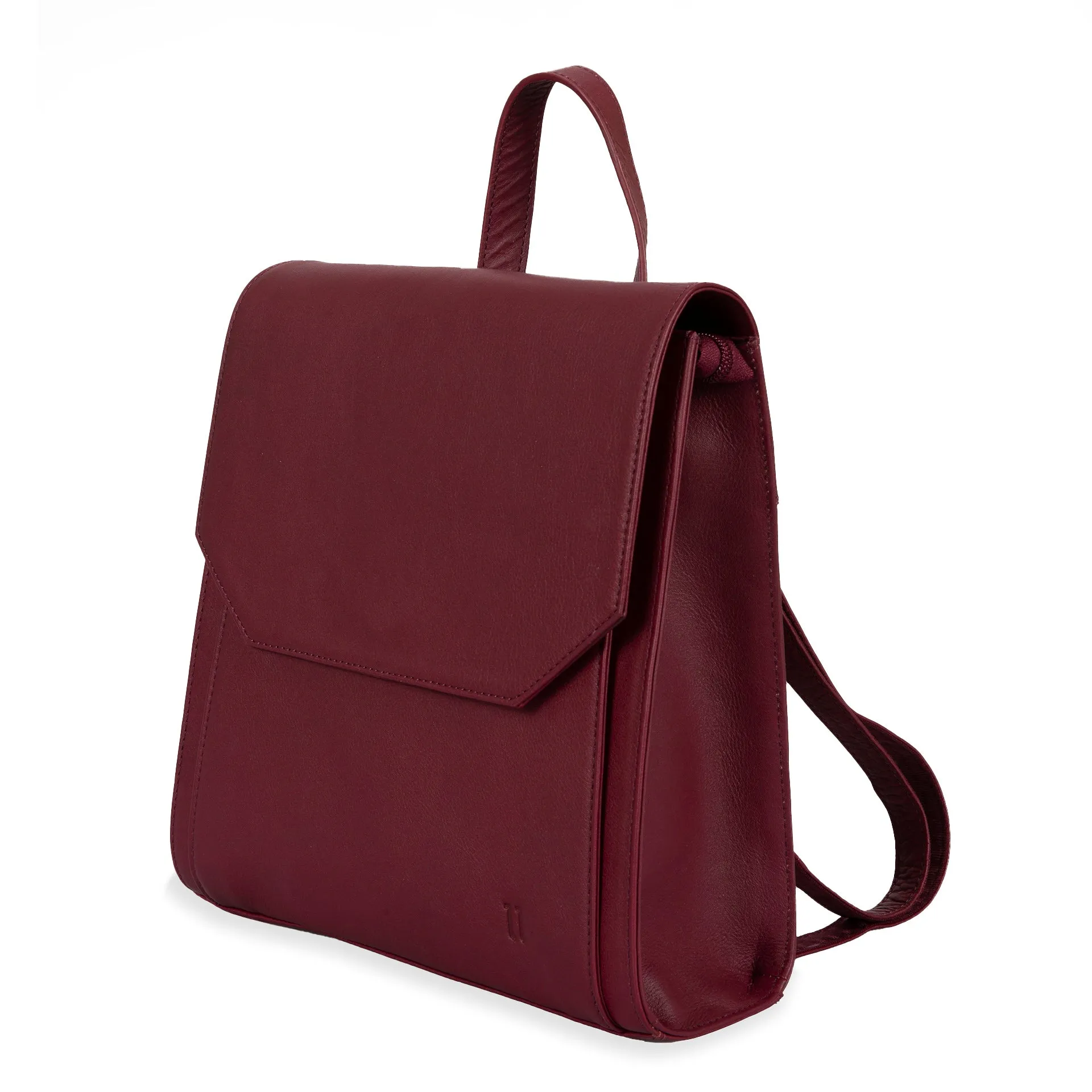 FINAL SALE Leather RFID Flapover Fashion Backpack