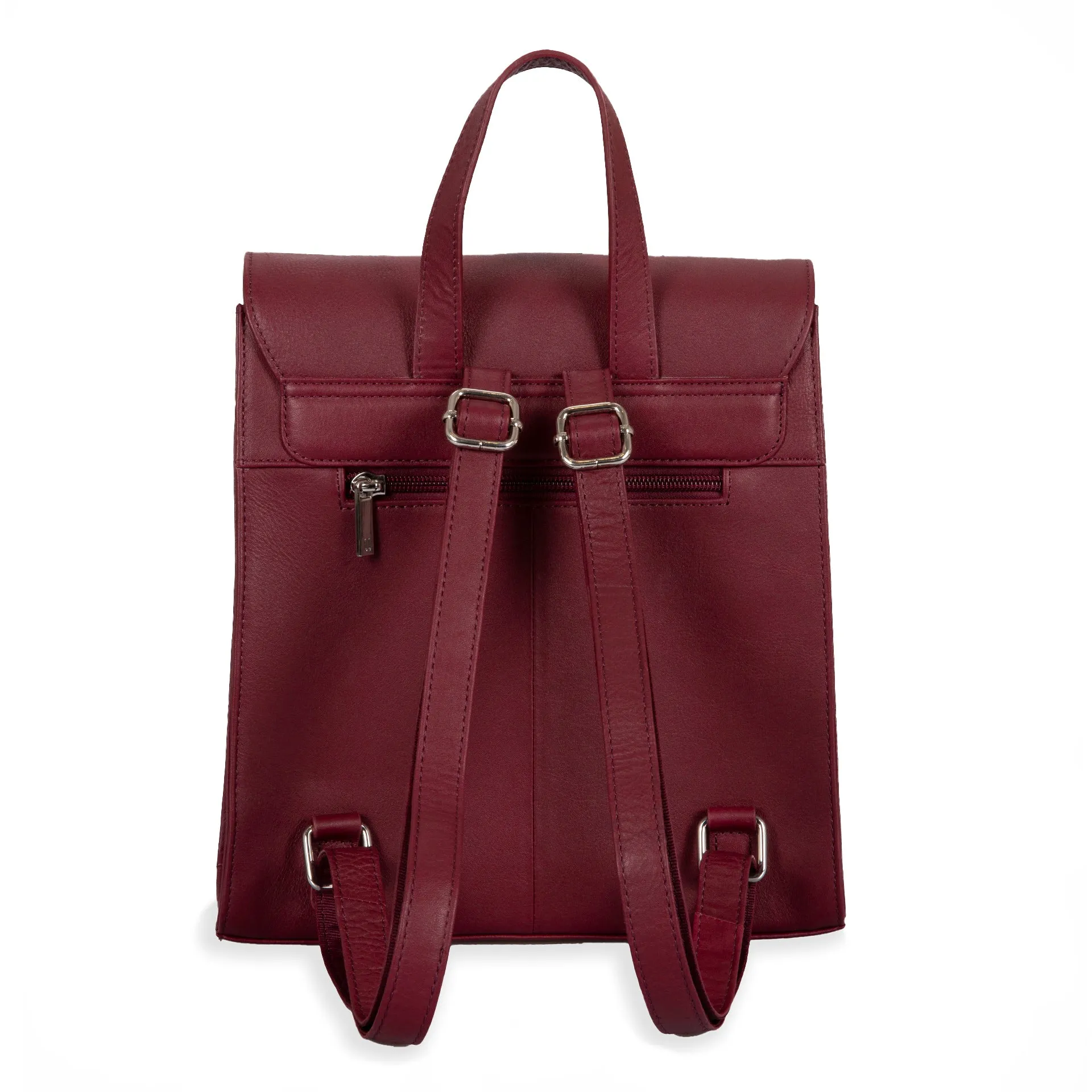 FINAL SALE Leather RFID Flapover Fashion Backpack