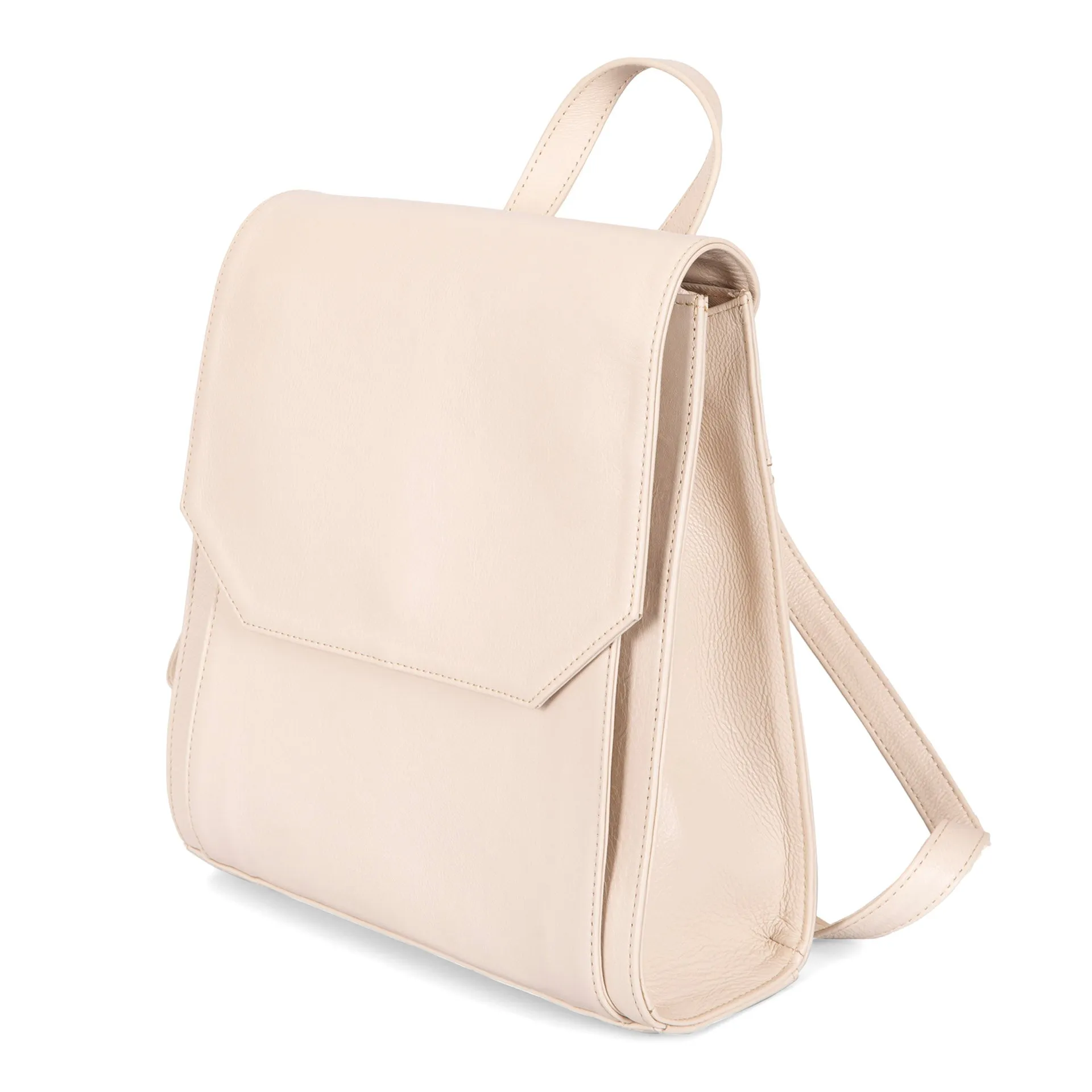 FINAL SALE Leather RFID Flapover Fashion Backpack