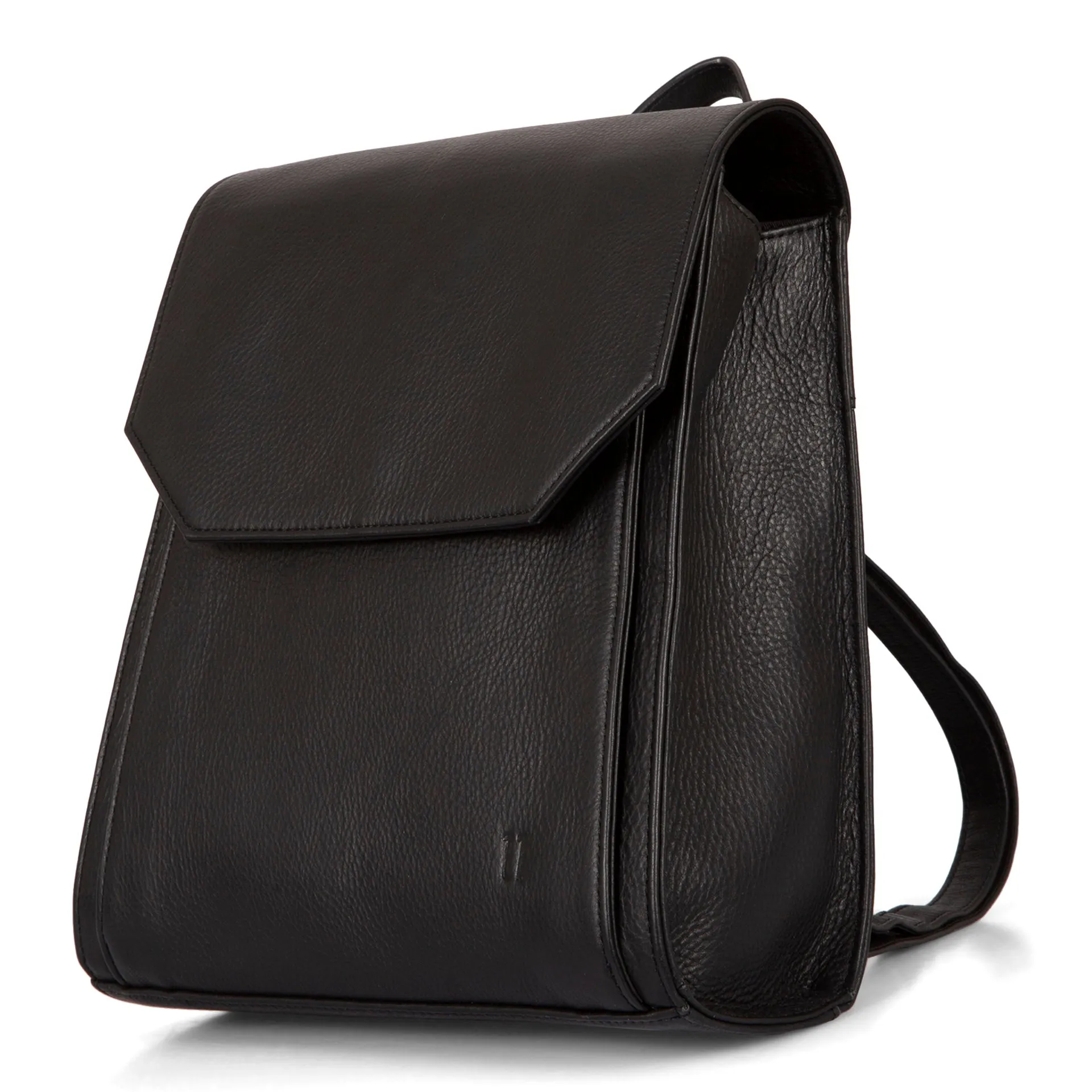 FINAL SALE Leather RFID Flapover Fashion Backpack