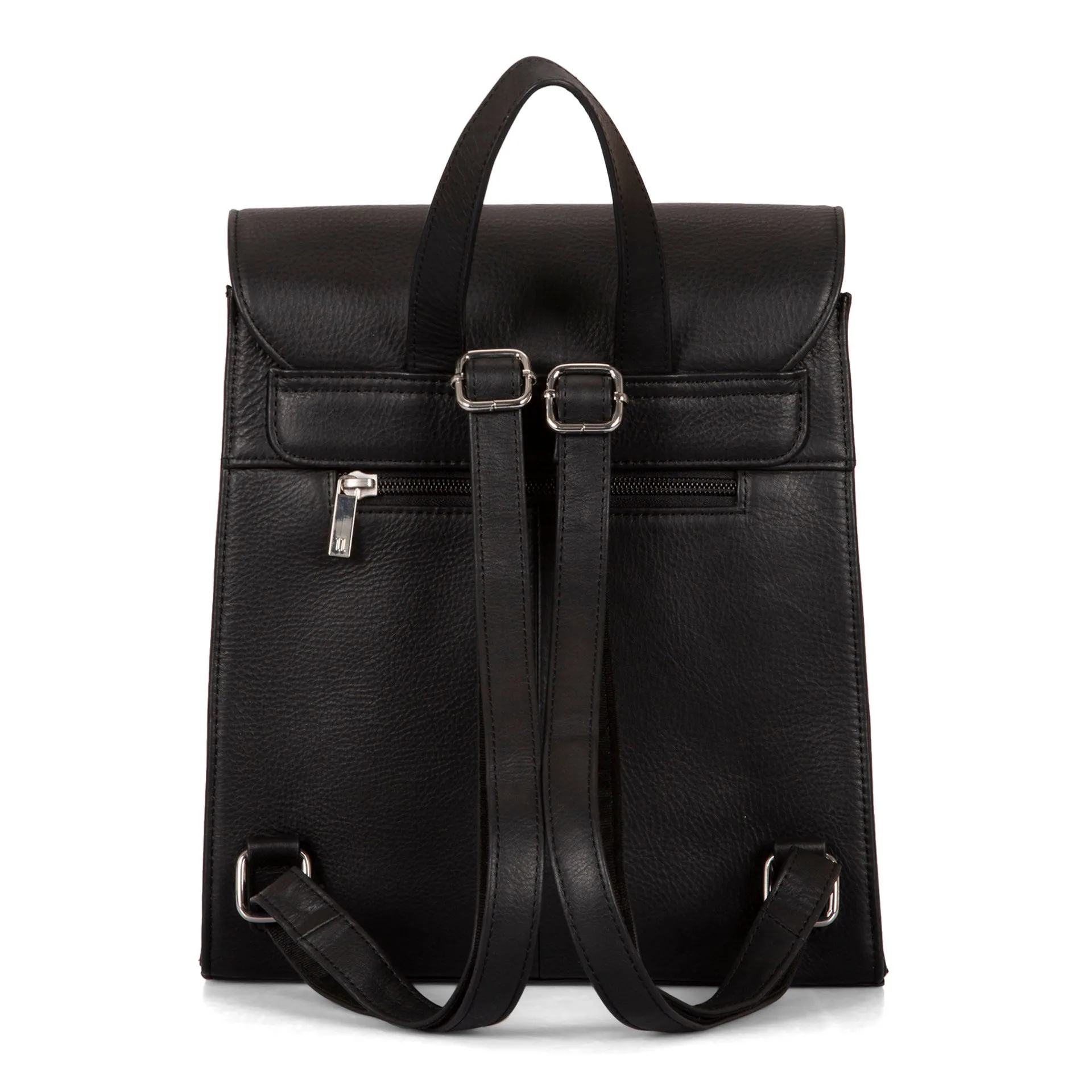 FINAL SALE Leather RFID Flapover Fashion Backpack