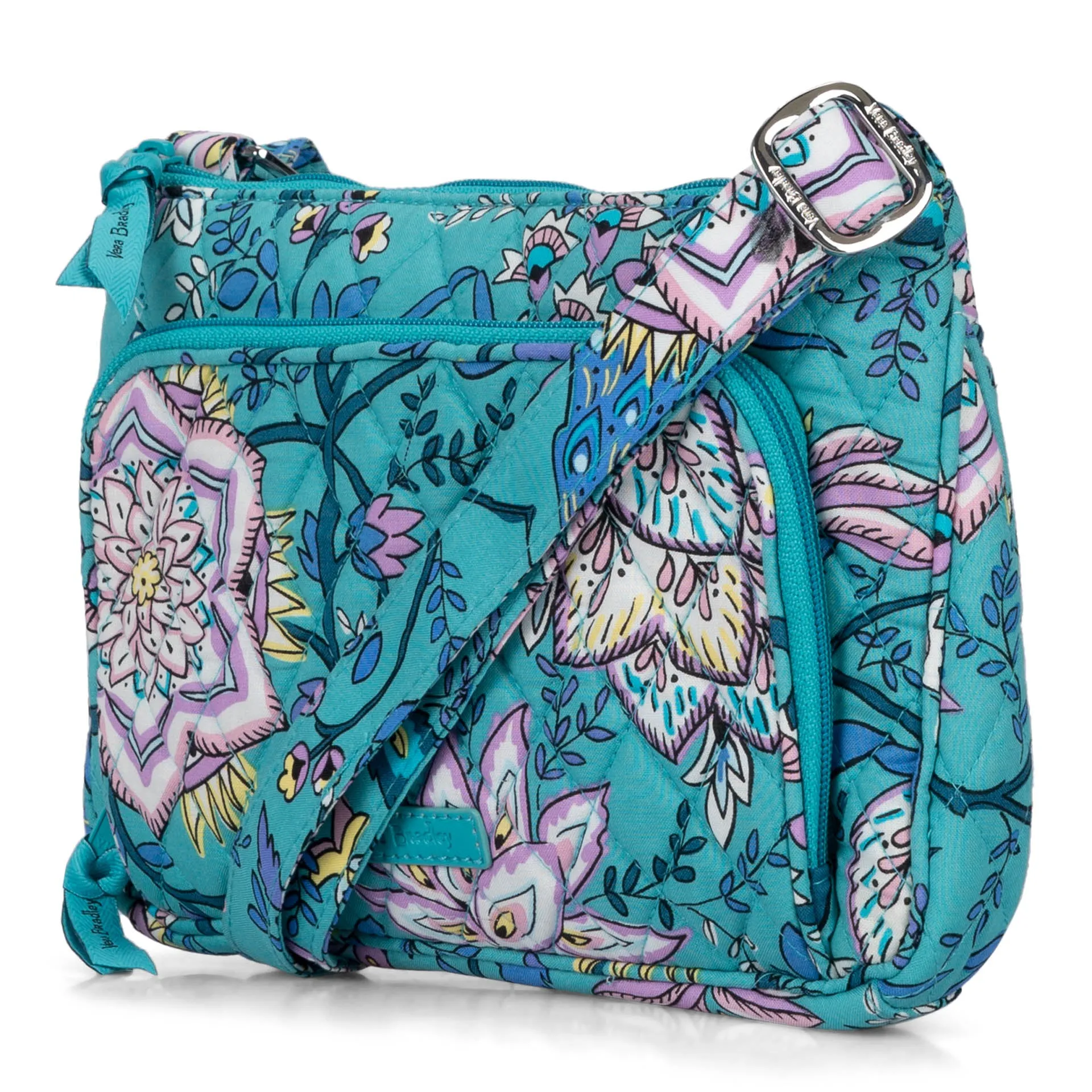 FINAL SALE Vera Bradley RFID Little Hipster Crossbody Bag Peacock Garden