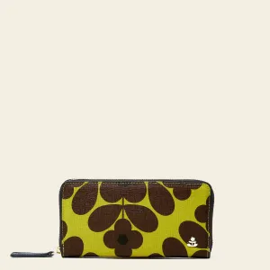 Forget Me Not Wallet - Flower Tile Chartreuse