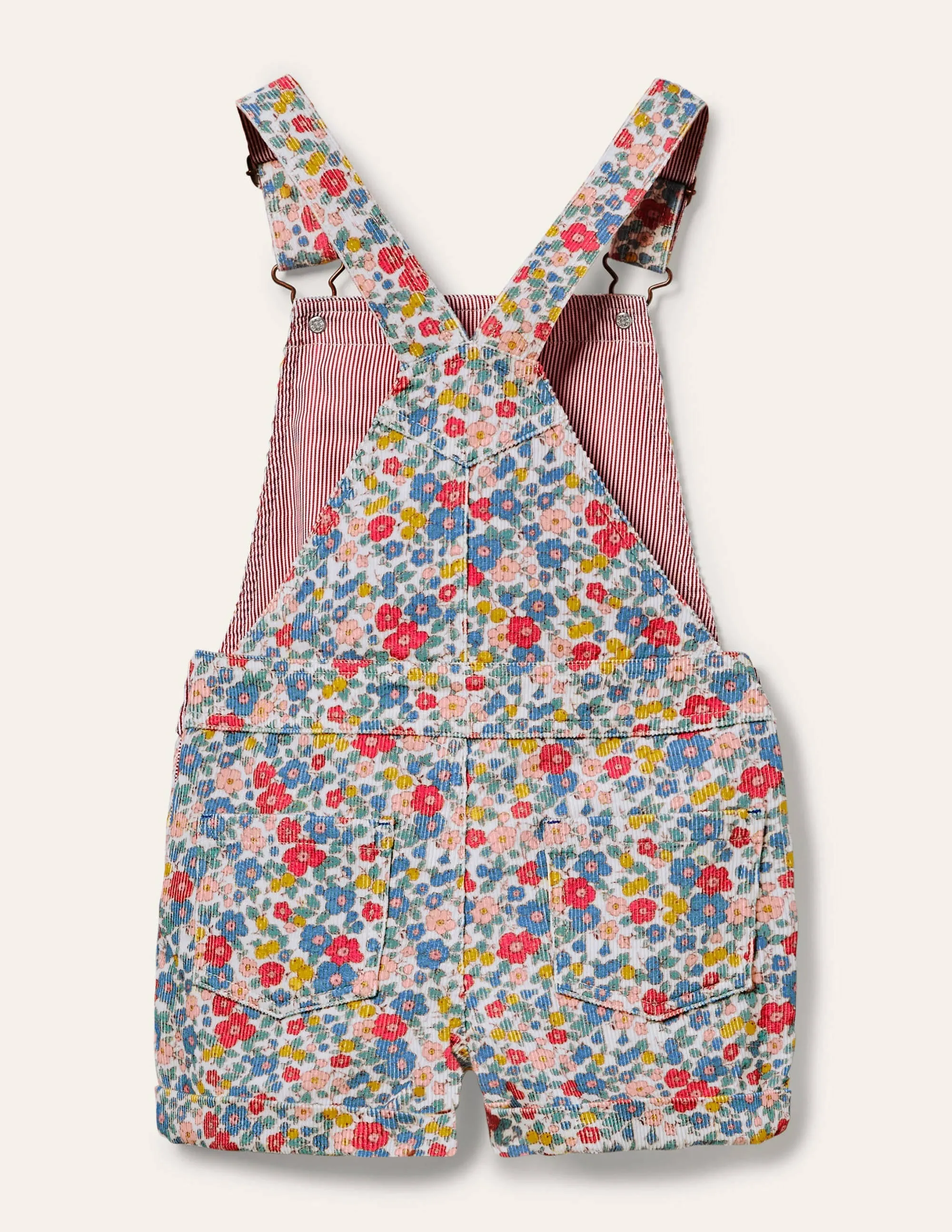 Fun Short Dungarees-Multi Apple Blossom Floral