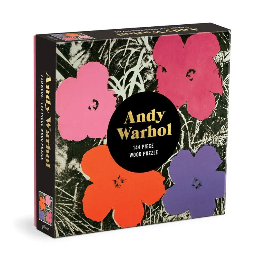 GALISON Andy Warhol Flowers 144 Piece Wood Puzzle