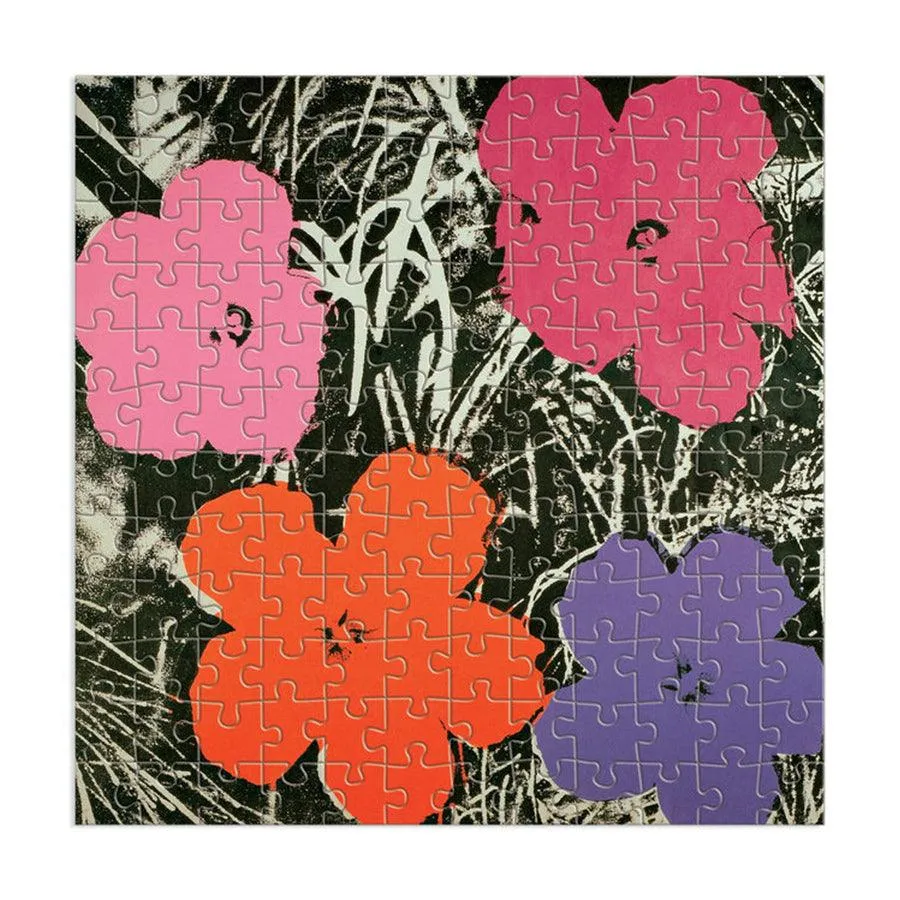 GALISON Andy Warhol Flowers 144 Piece Wood Puzzle