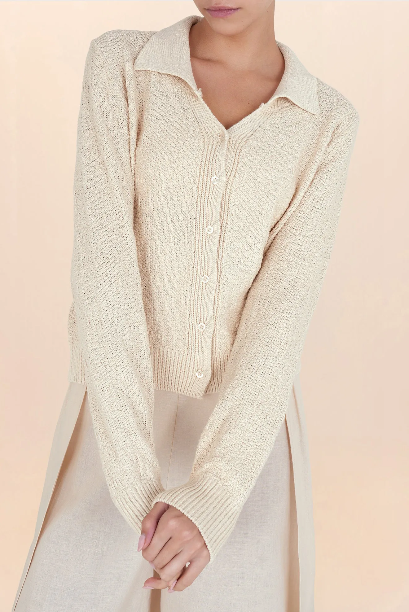 Genie Buttoned Beige