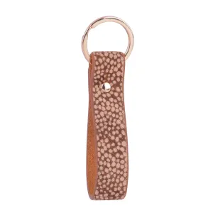 Giraffe Print Calf Hair Keychain