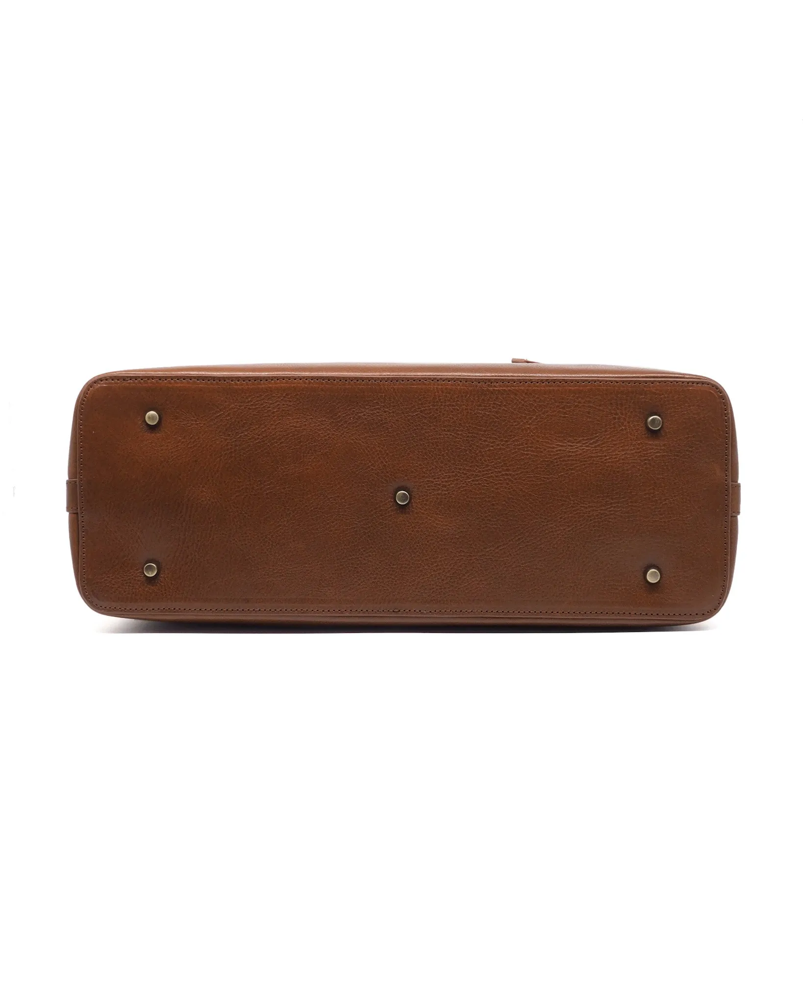 Heavy-Weight Canvas Traveller Tote (Olive Green/ Cognac)