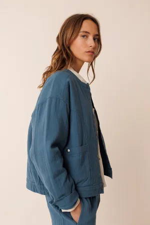 Indi & Cold Panama Indigo Bomber Jacket