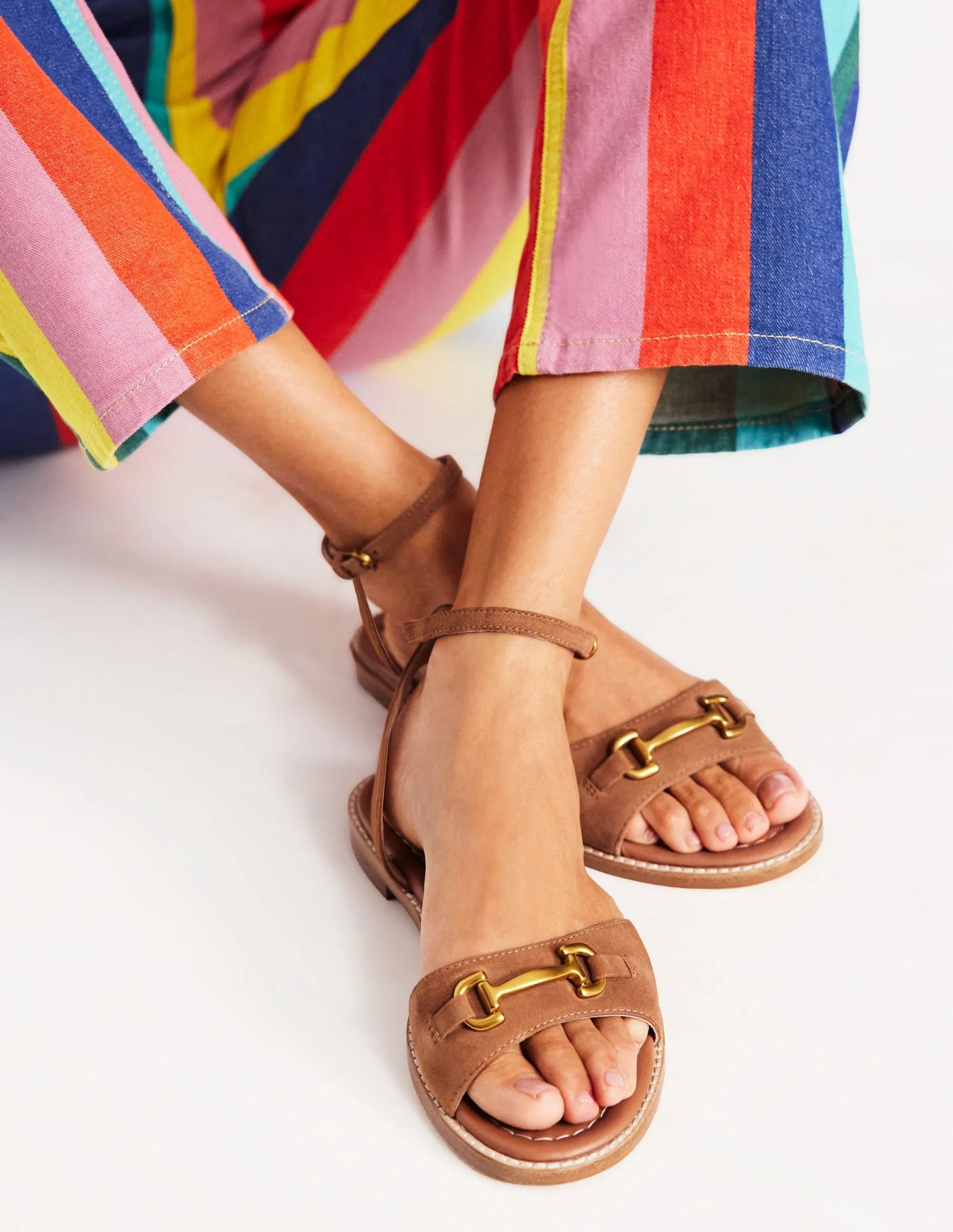 Iris Snaffle Flat Sandals-Ginger Snap