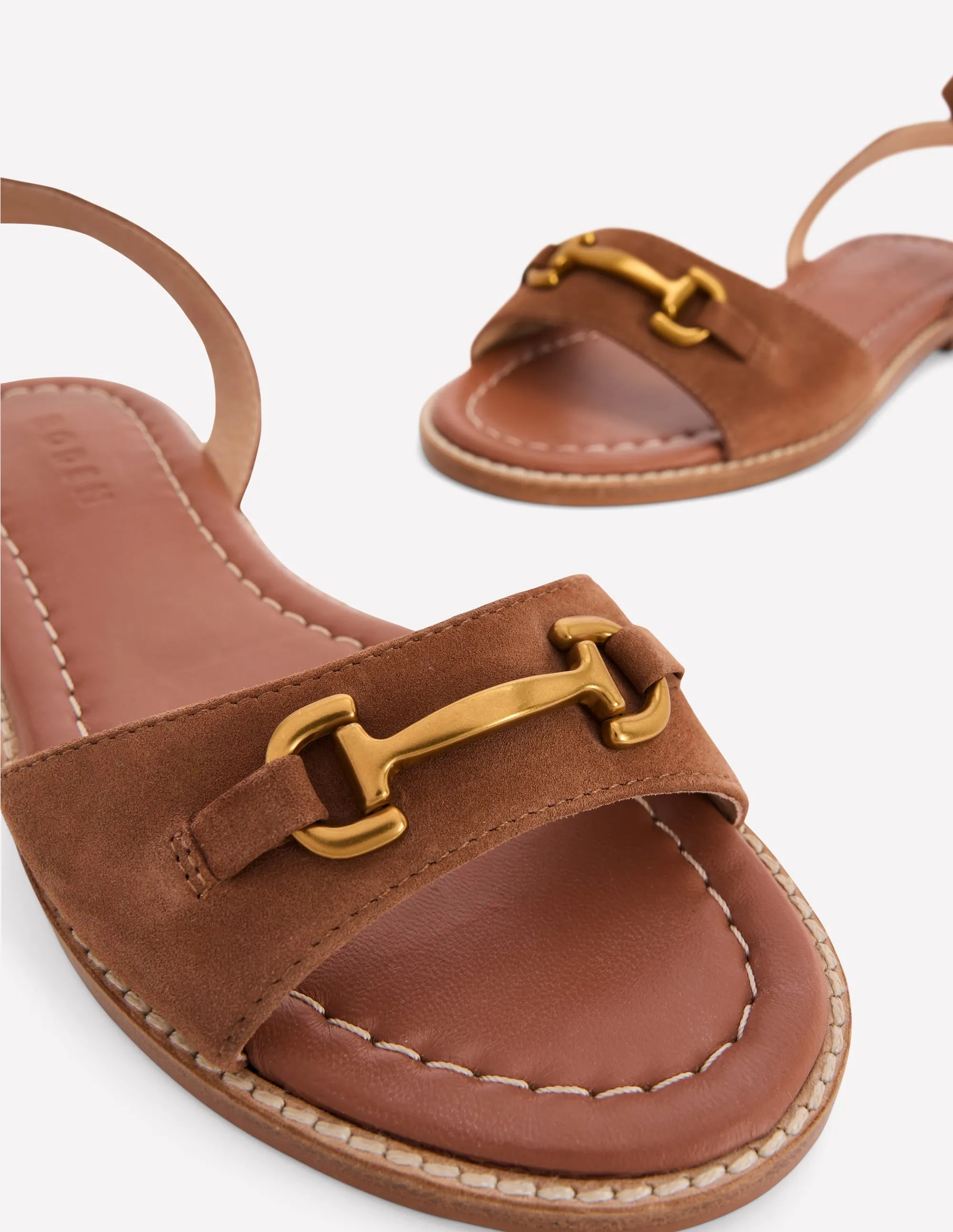 Iris Snaffle Flat Sandals-Ginger Snap
