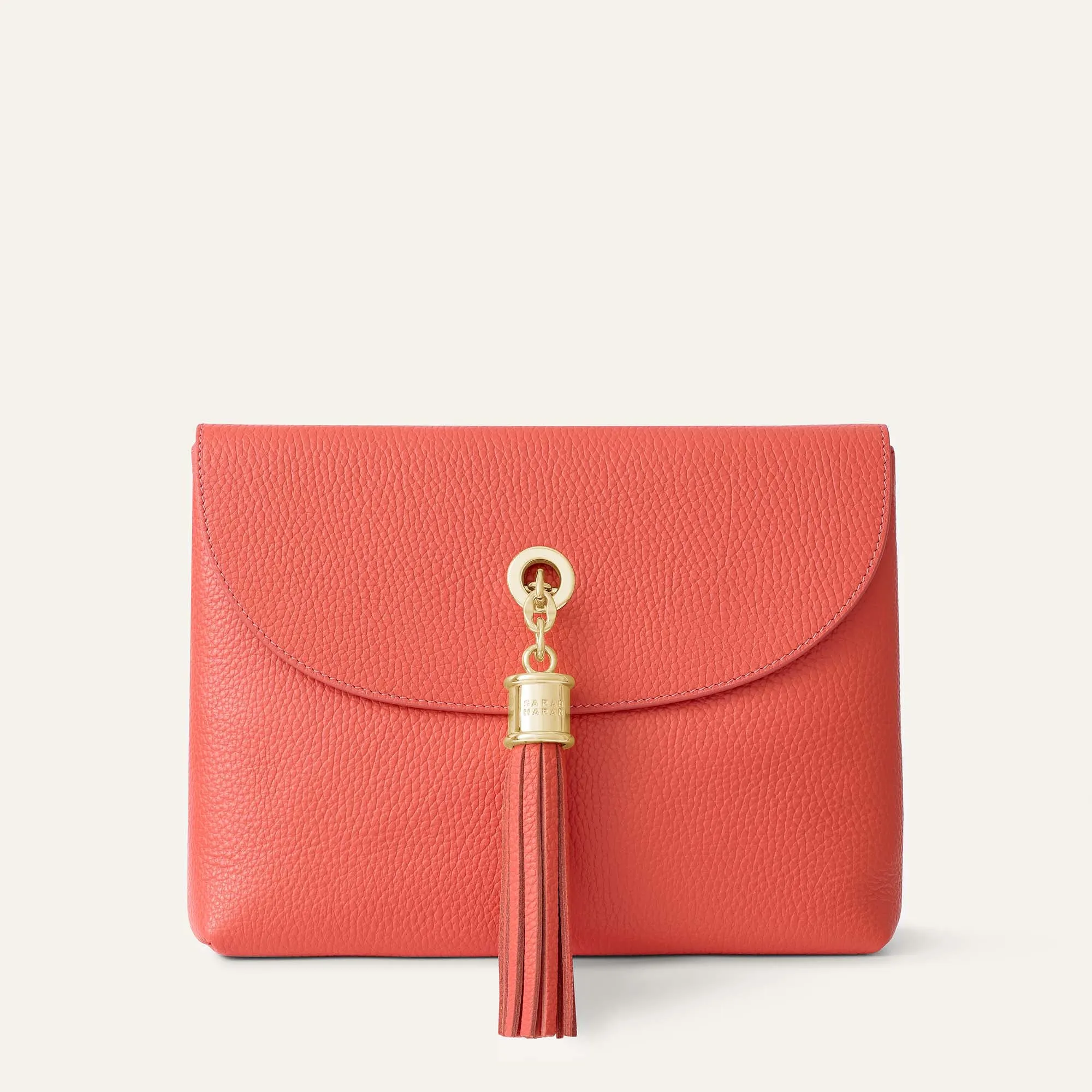 Jasmine Crossbody | Coral with Gold hardware