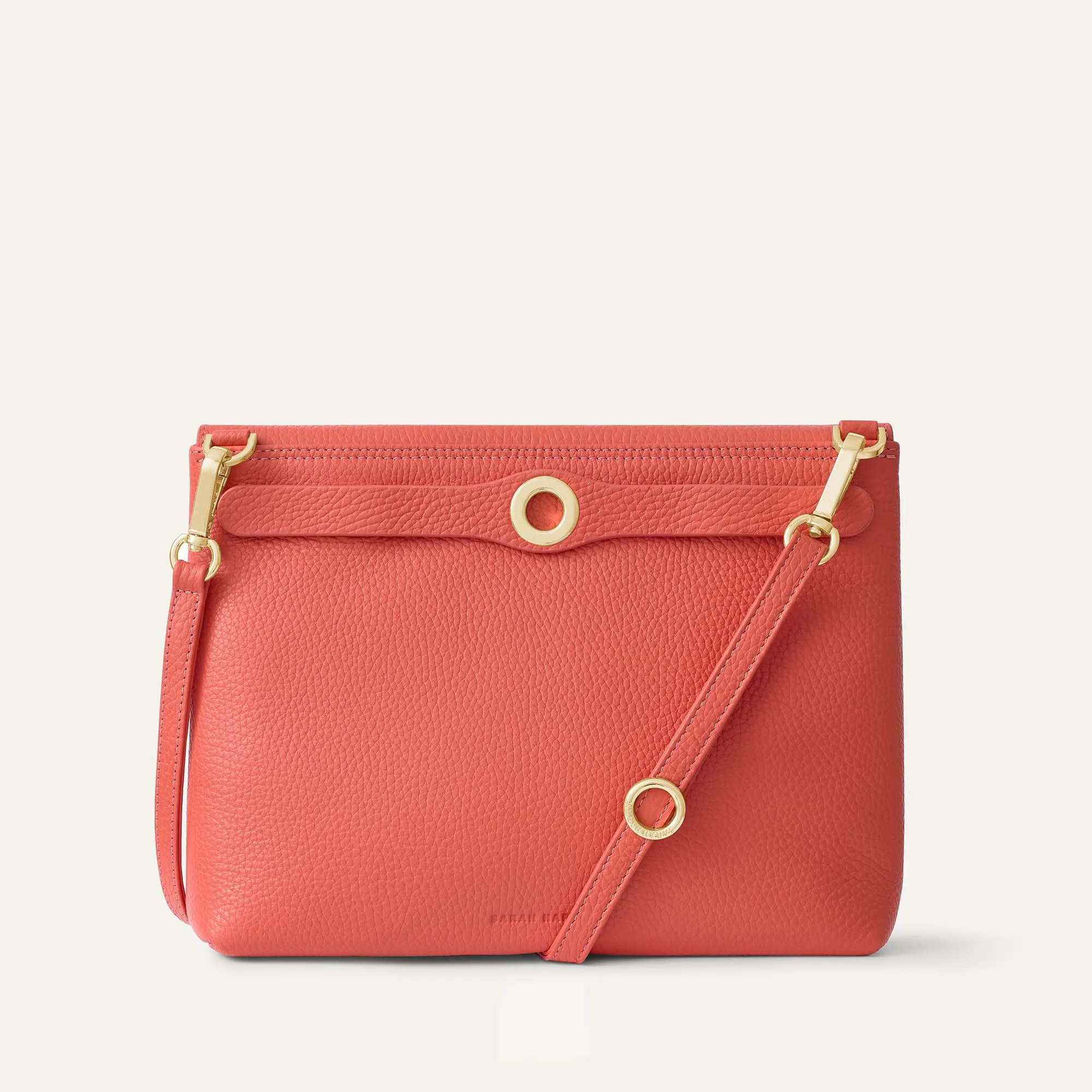 Jasmine Crossbody | Coral with Gold hardware