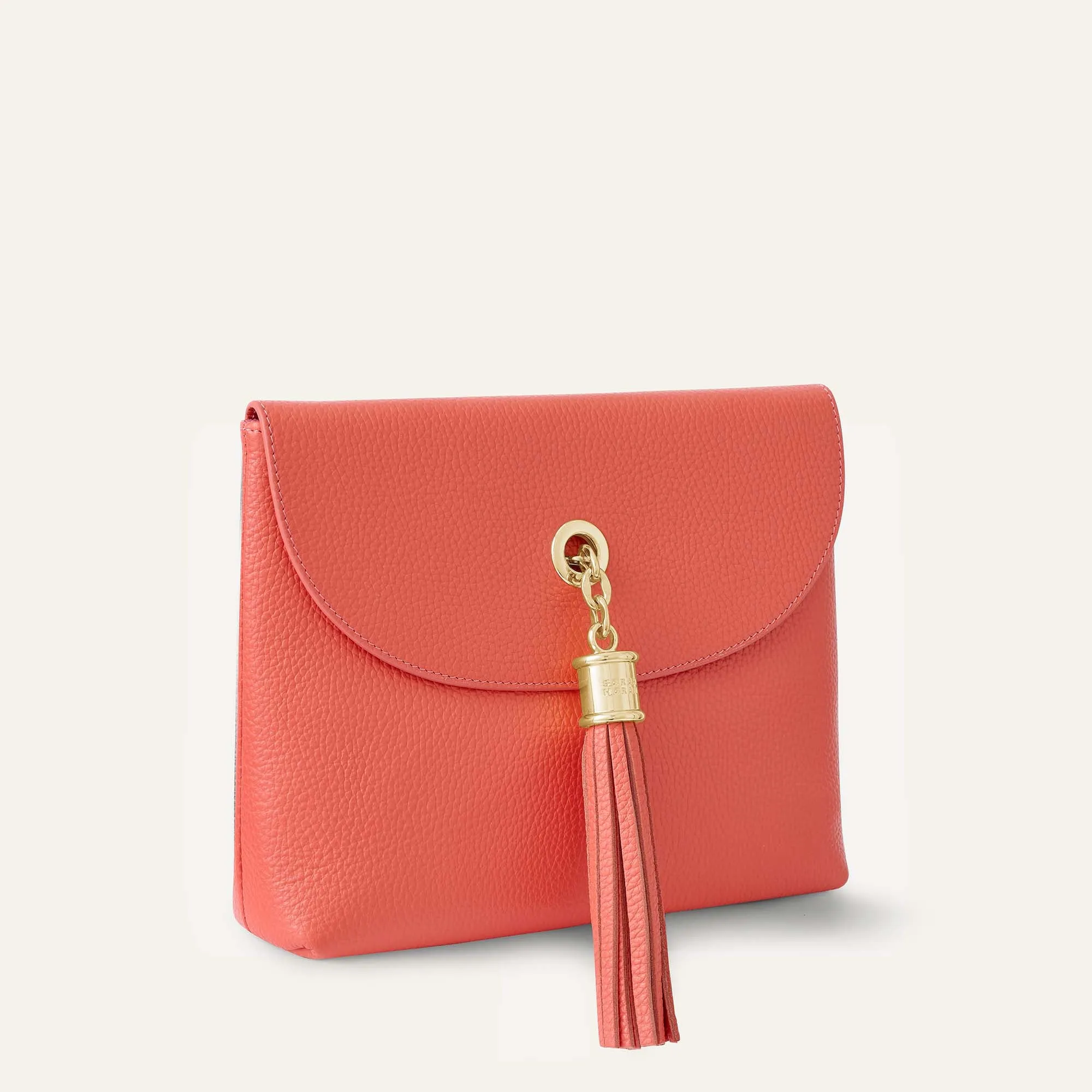Jasmine Crossbody | Coral with Gold hardware