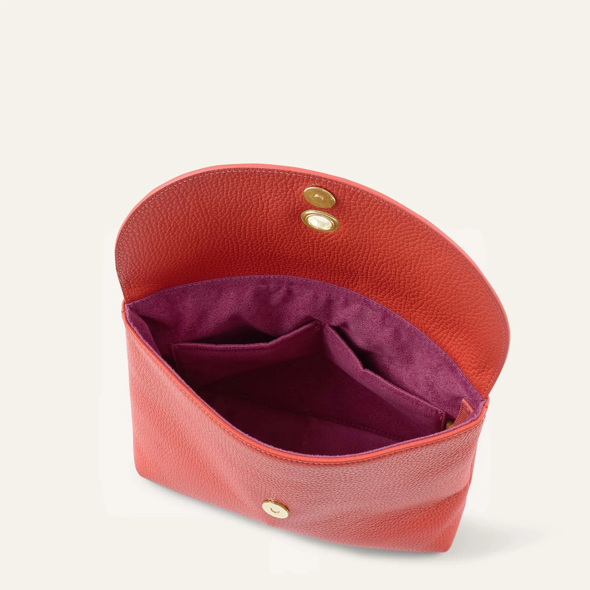 Jasmine Crossbody | Coral with Gold hardware