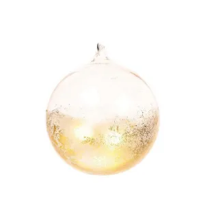 JLINE Xmas Glass Ornament Ballbox Set 11cm 4 pcs - Shiny Gold Transparent