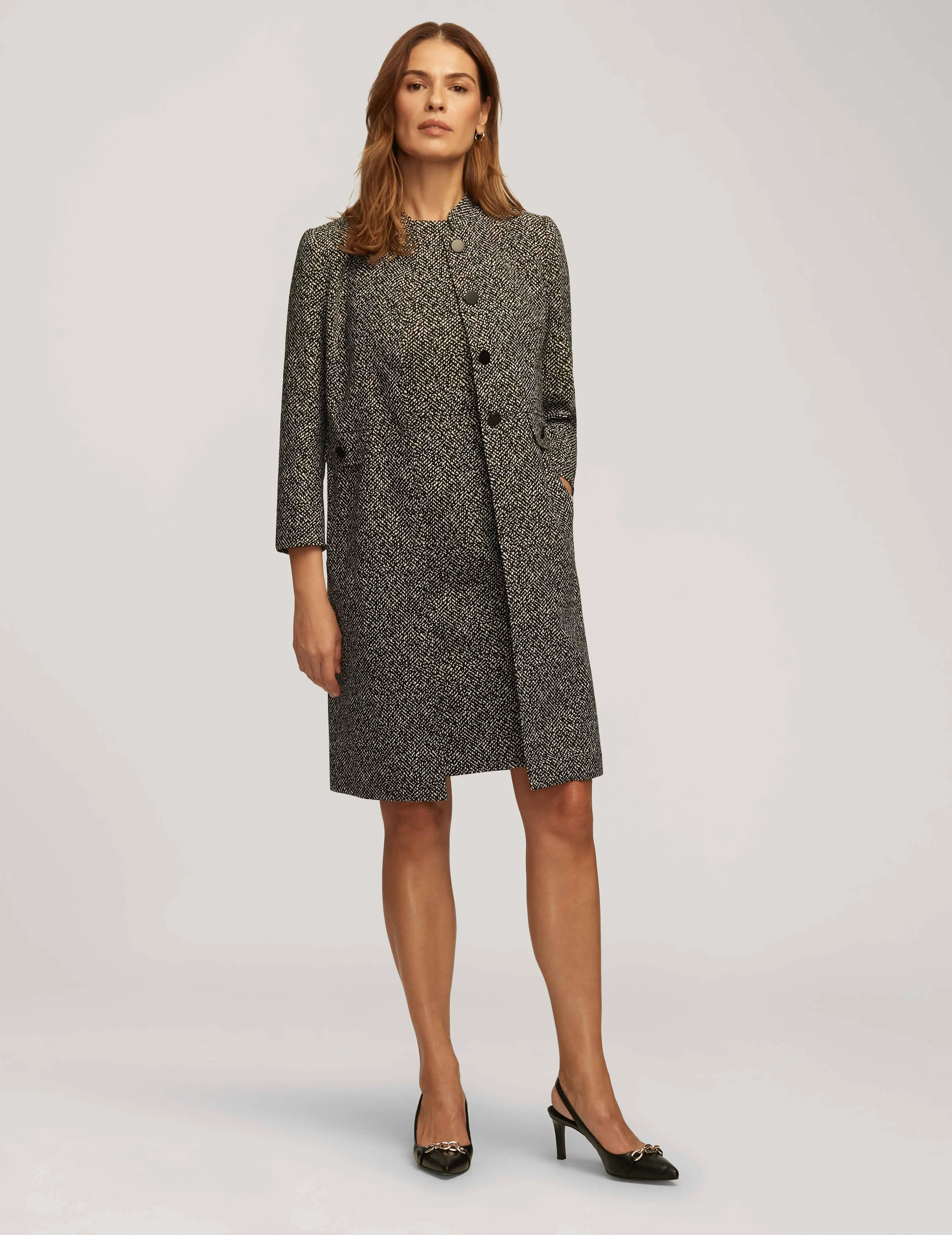 Knit Jacquard Sheath Dress- Sale