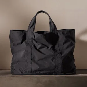 Large Matte Nylon Tote - Black