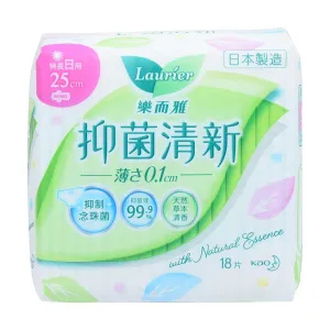 LAURIER Anti Bacteria Ultra Slim Day 25cm  (18pcs)
