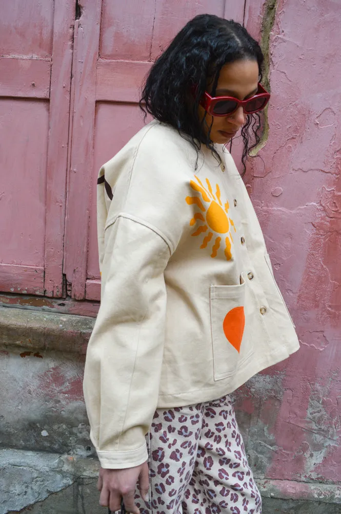 L.F. Markey Wide Chore Agora Print Jacket