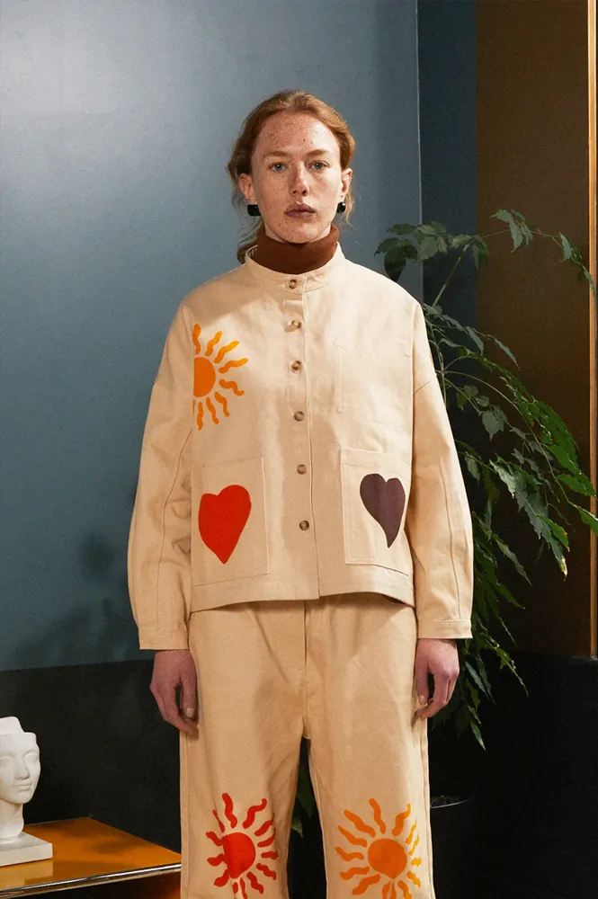 L.F. Markey Wide Chore Agora Print Jacket