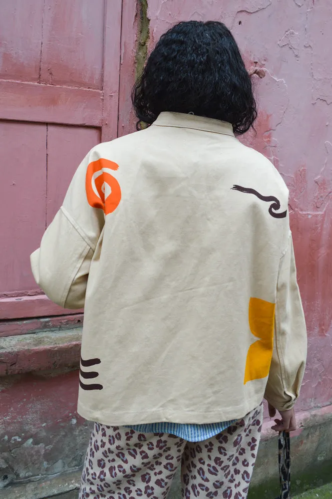 L.F. Markey Wide Chore Agora Print Jacket