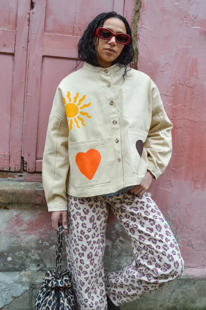 L.F. Markey Wide Chore Agora Print Jacket