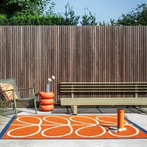 Linear Stem Outdoor Rug - Orange