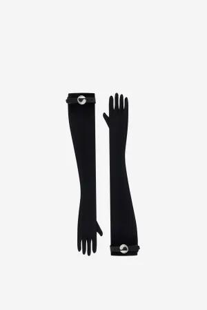 Logo Belted Jersey Gloves