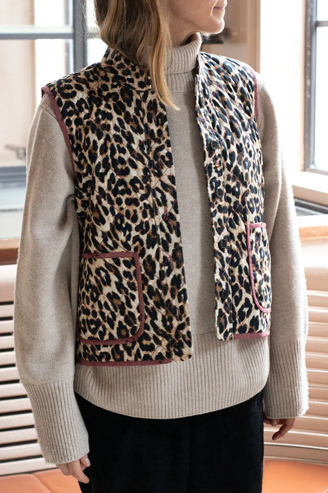 Lolly's Laundry Cairo Leopard Quilted Vest