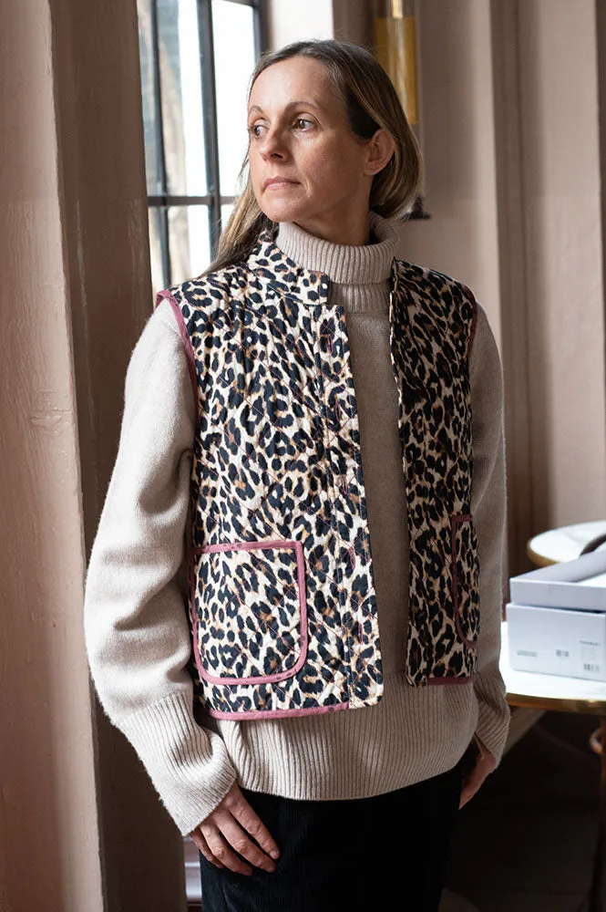Lolly's Laundry Cairo Leopard Quilted Vest