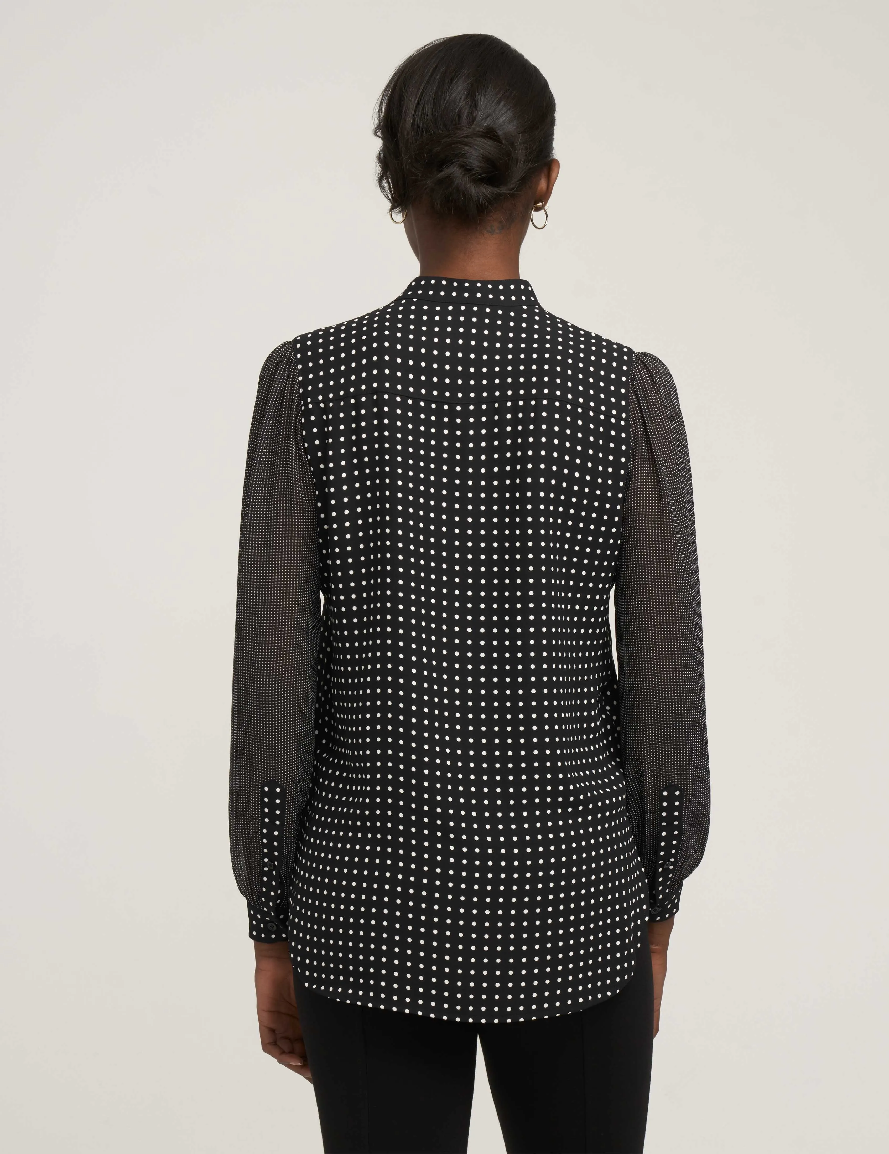 Long Sheer Sleeve Poet Blouse- Sale