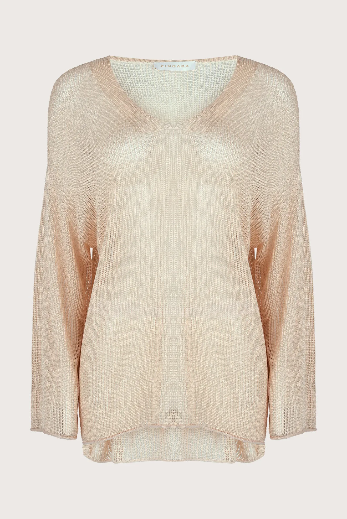 Lorena Bat V Neck Beige