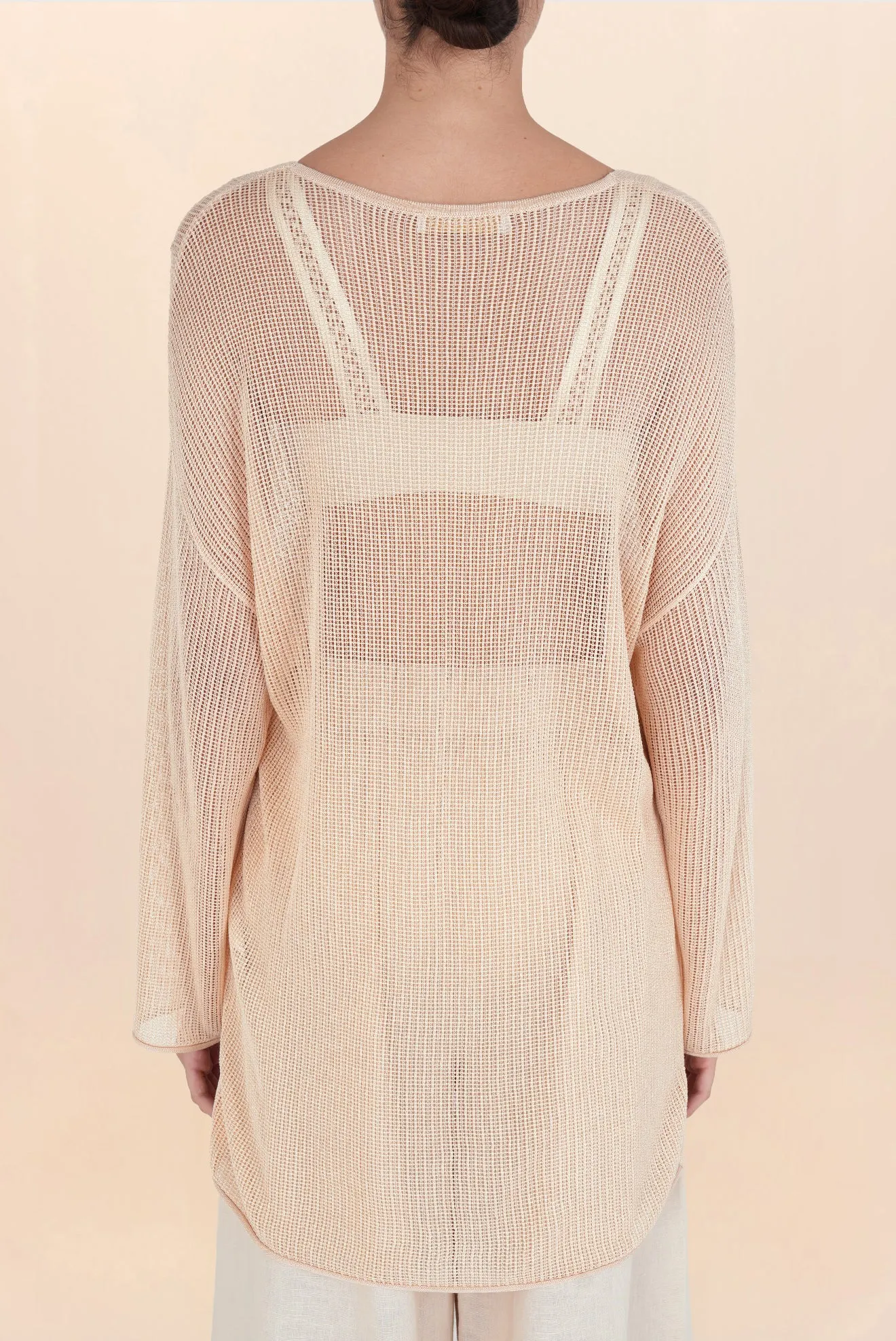 Lorena Bat V Neck Beige