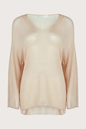 Lorena Bat V Neck Beige