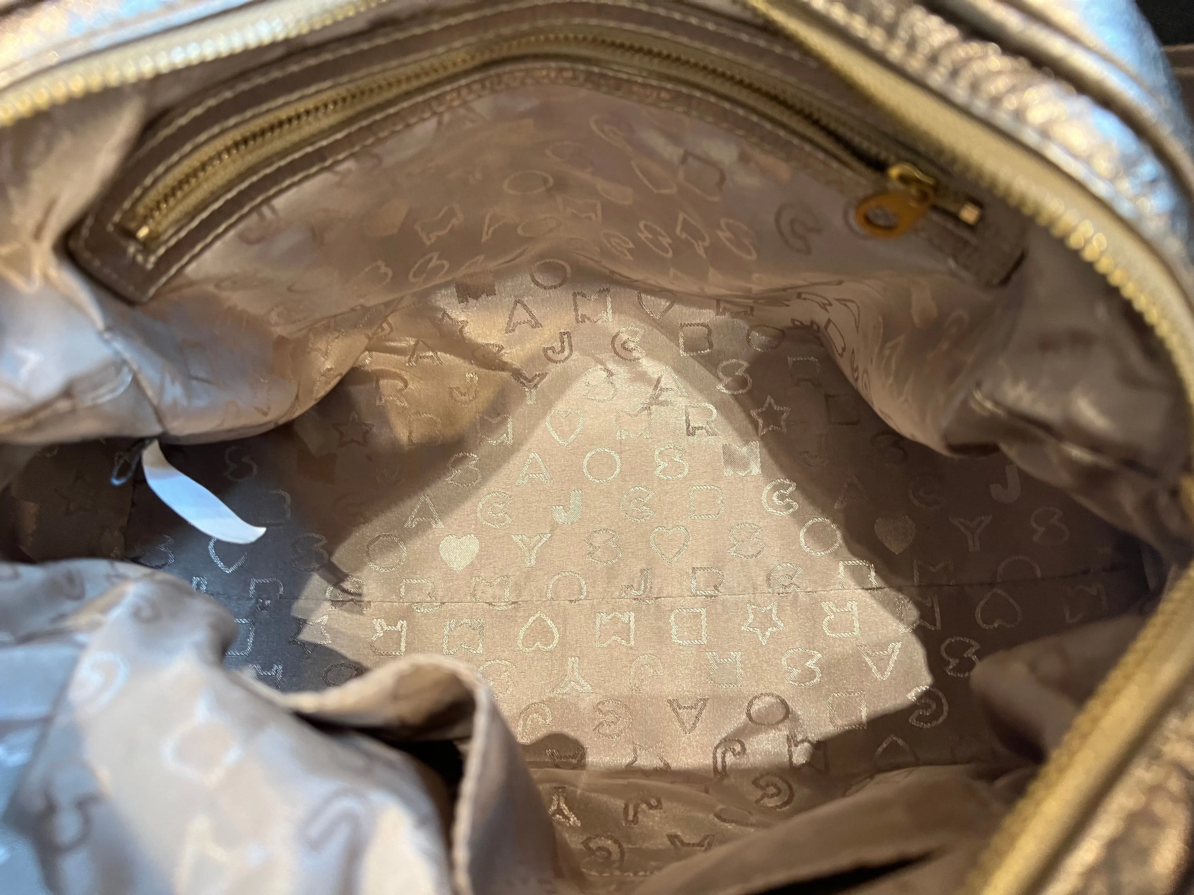 Marc by Marc Jacobs Gold Metallic Leather Classic Q