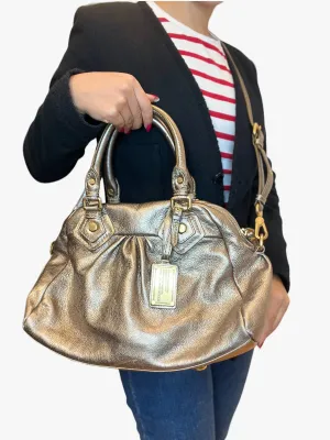Marc by Marc Jacobs Gold Metallic Leather Classic Q