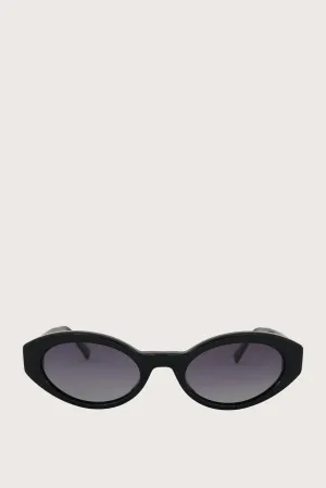 Meredith Sunglasses - Oval - Classic Black