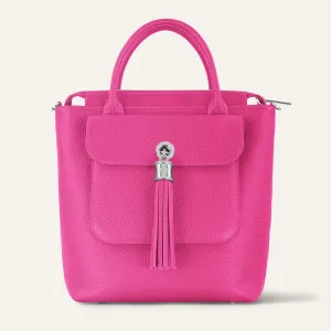 Mini P Backpack | Pink Kiss with Silver hardware