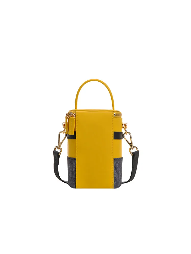 Minions Denim with Leather Shoulder Bag