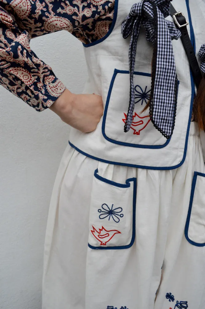 Nué Notes Kingston Egret Embroidered Vest