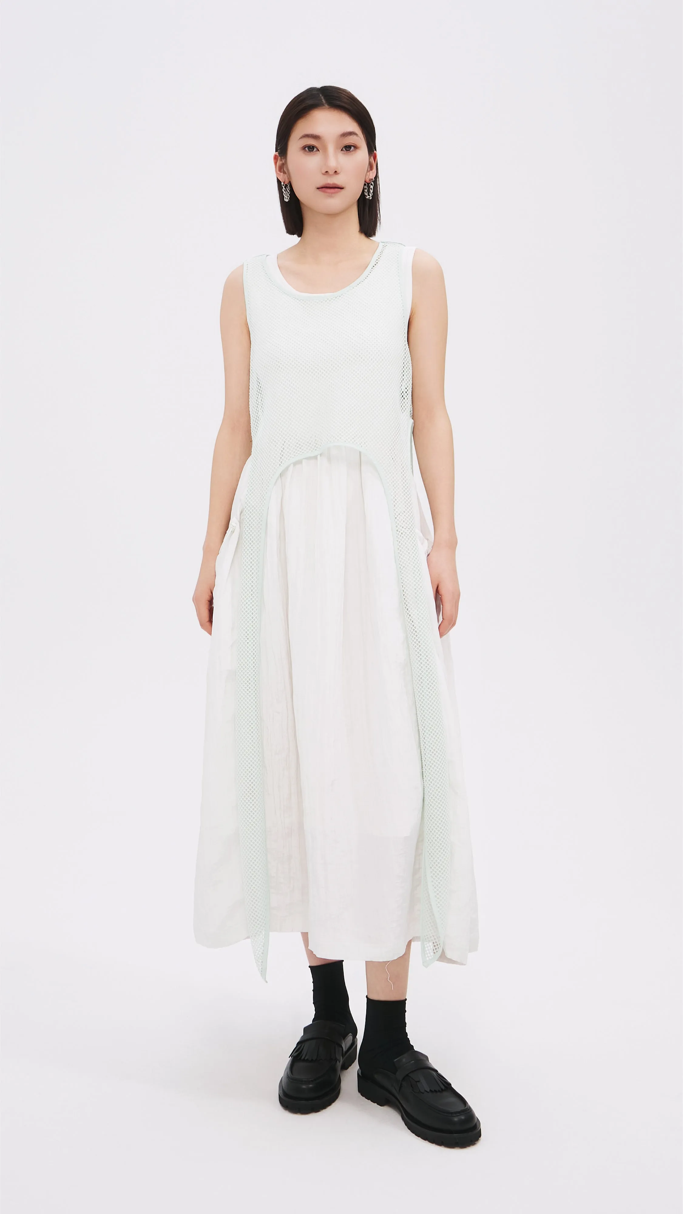 Nylon Patch Knit Dress