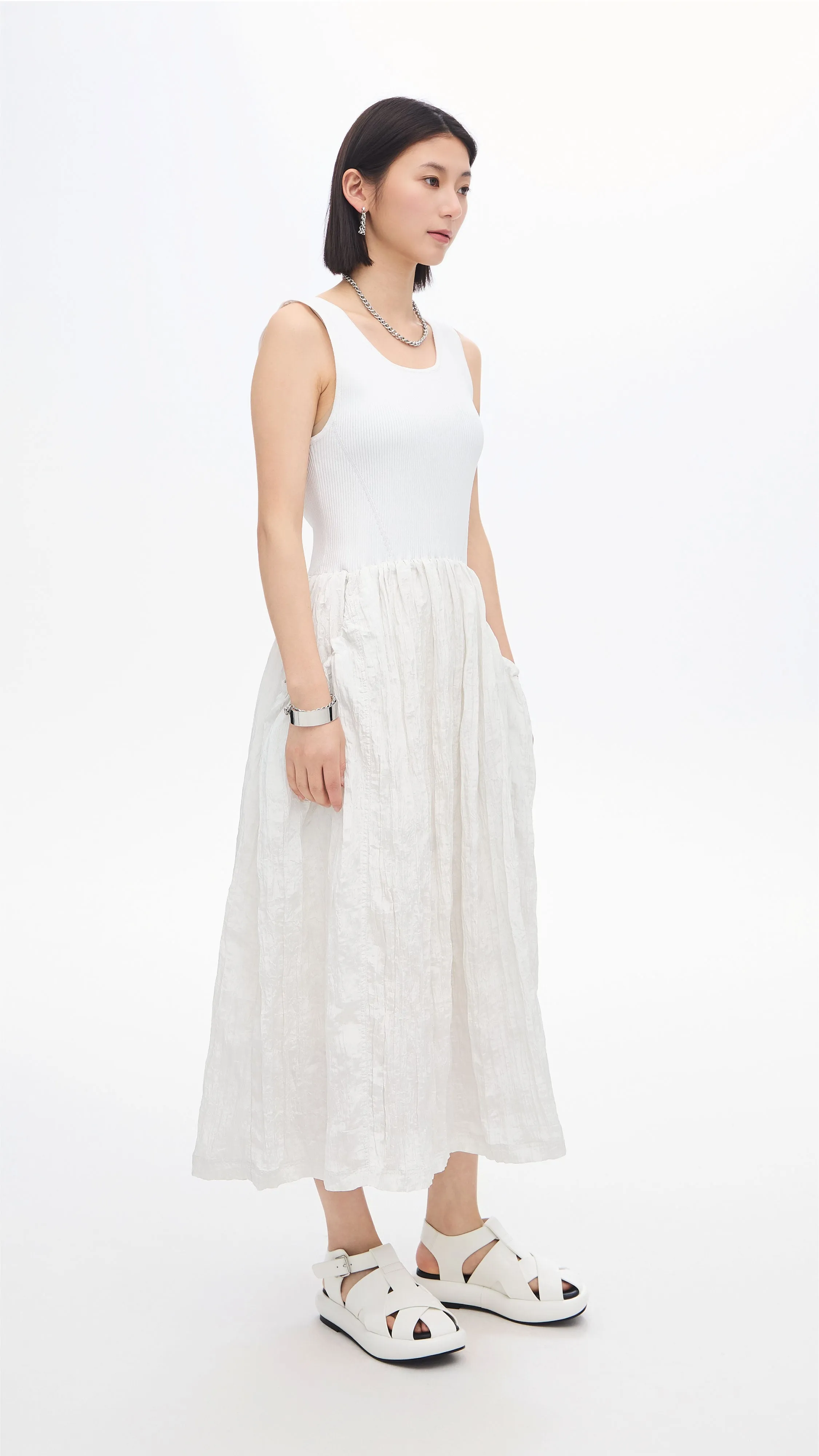 Nylon Patch Knit Dress