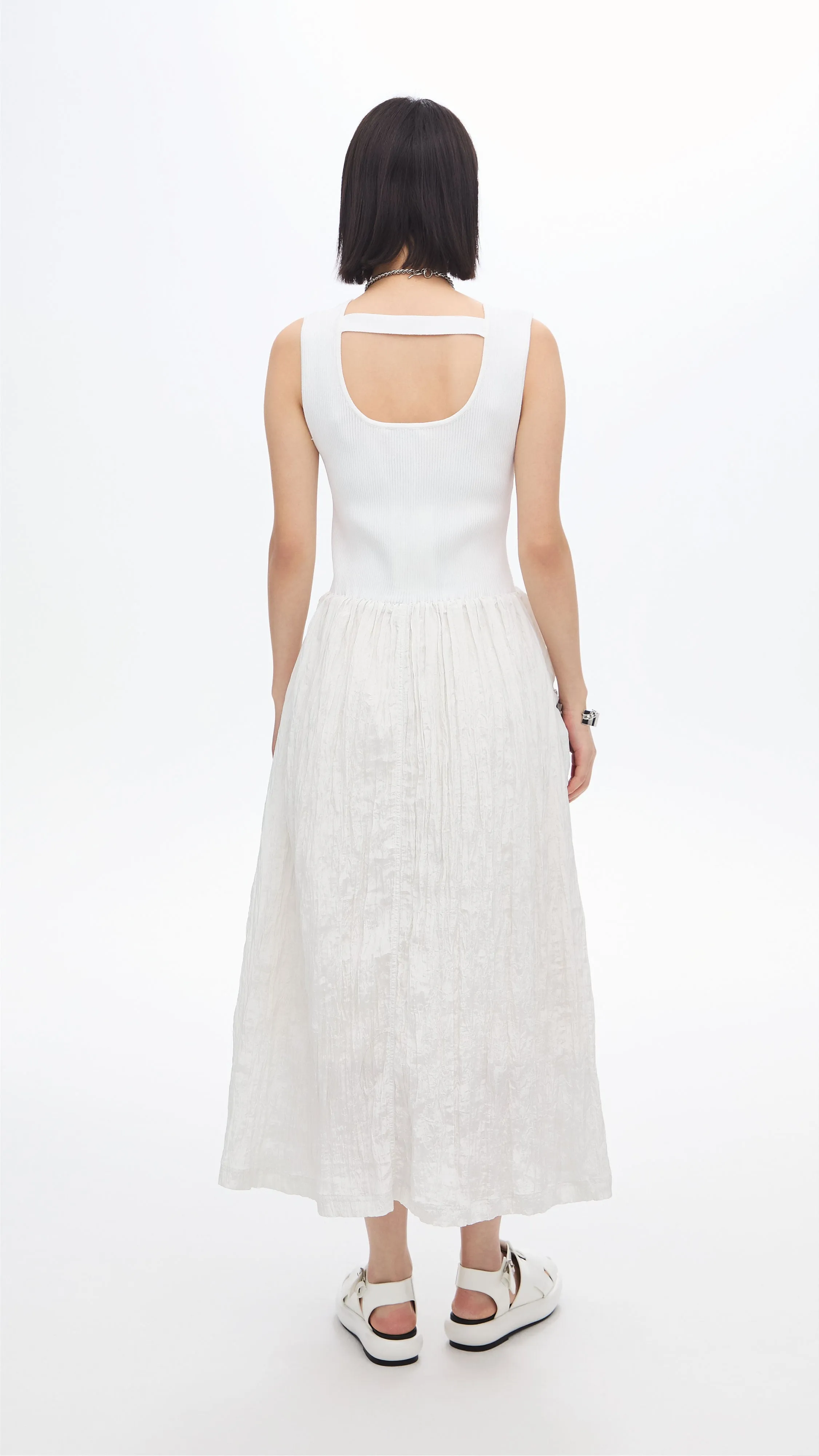 Nylon Patch Knit Dress