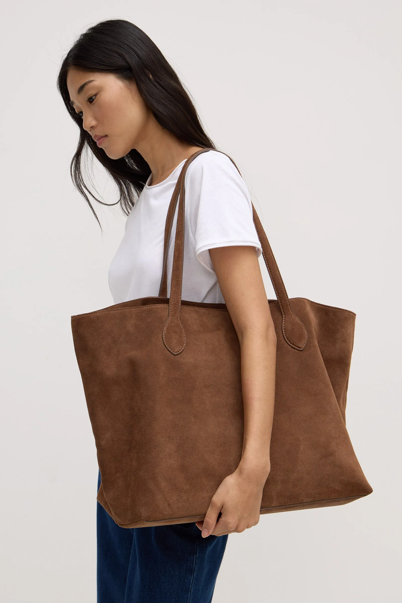 Olivia Suede Tote Bag