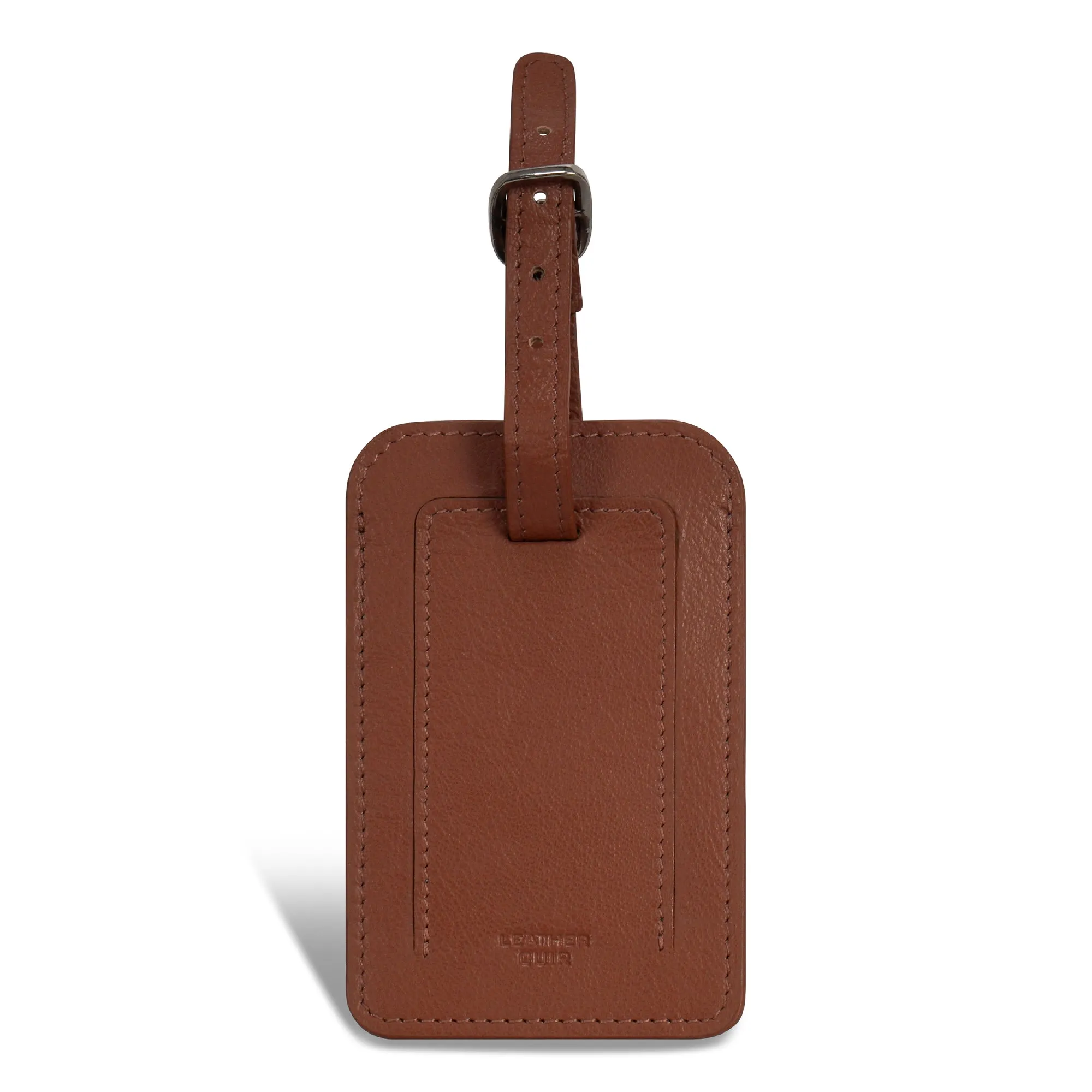 Onyx / Leather Luggage Tags