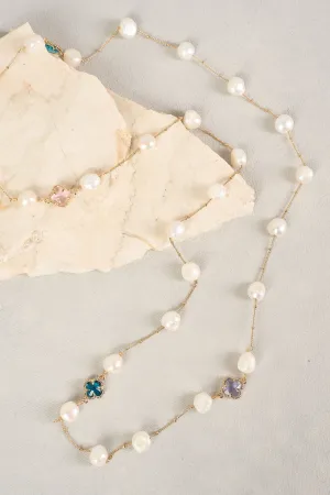 Pearl & Clover Necklace - Multi