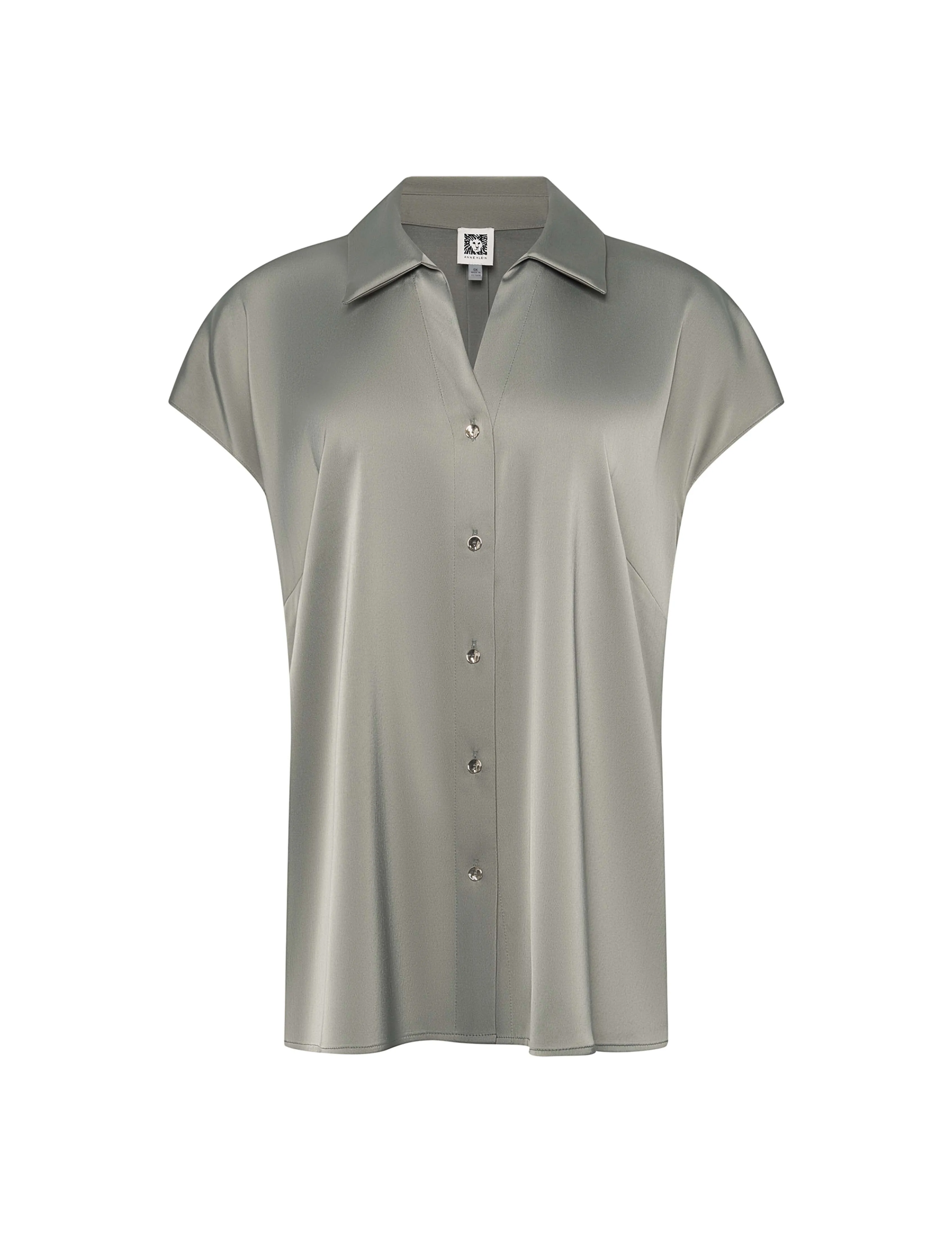 Plus Button Front Drop Shoulder Shirt