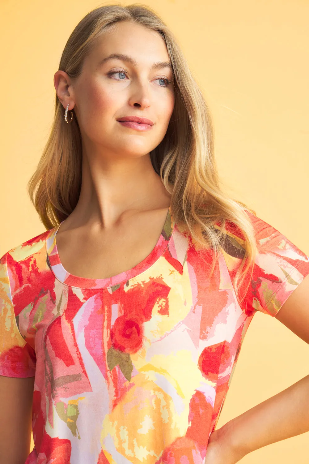 Printed T-Shirt - Bouquet Print